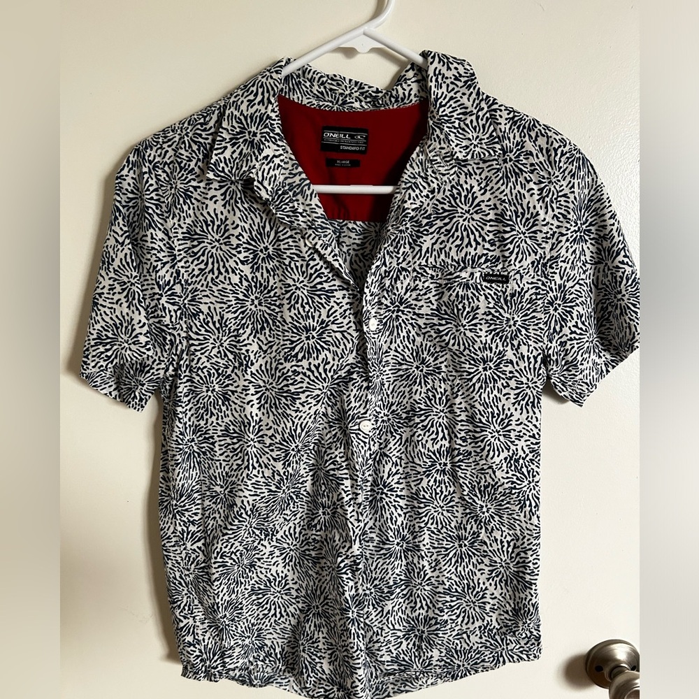 O’Neill Short Sleeve Button Up Shirt Boys XL